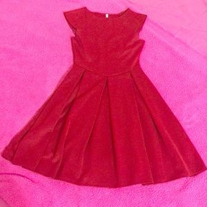 Red a line dress